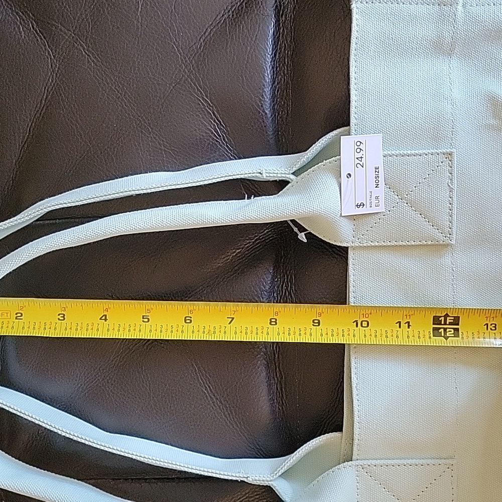 Mint canvas tote - Picture 9 of 10